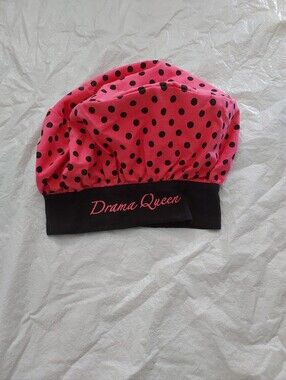 Drama Queen Pink Polka Dot Kids Bakers Cap